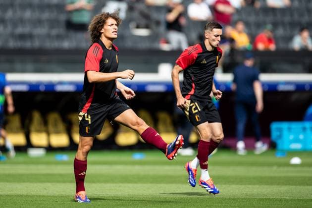 UEFA EURO, EM, Europameisterschaft,Fussball 2024: Belgien - Slowakei; 17.06.2024 Wout Faes (Belgien, 4) UEFA EURO 2024: Belgien - Slowakei; Frankfurt Arena, Frankfurt am Main; 17.06.2024 Copyright: xBEAUTIFULxSPORTS Buriakovx