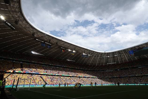 A general view of the match action Romania v Ukraine, UEFA European Championship, EM, Europameisterschaft 2024, Group E, Football, Munich Football Arena, Munich, Germany, 17 Jun 2024 EDITORIAL USE ONLY No use with unauthorised audio, video, data, fixture lists, club league logos or live services. Online in-match use limited to 120 images, no video emulation. No use in betting, games or single club league player publications. Copyright: xMichaelxZemanek Shutterstockx 14539636cn