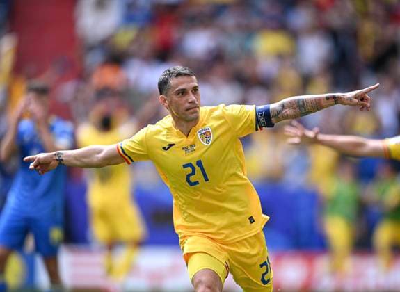 Fussball Euro 2024 Gruppe E 17.06.2024 Rumaenien - Ukraine JUBEL Rumaenien; Torschuetze zum 1-0 Nicolae Stanciu