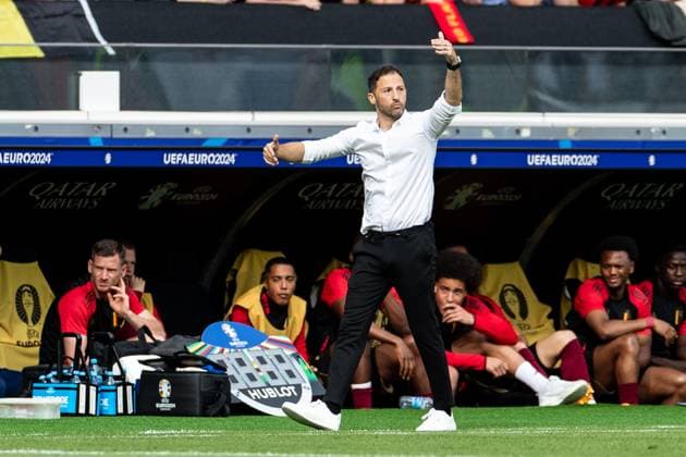 UEFA EURO, EM, Europameisterschaft,Fussball 2024: Belgien - Slowakei; 17.06.2024 Domenico Tedesco (Belgien, Cheftrainer) UEFA EURO 2024: Belgien - Slowakei; Frankfurt Arena, Frankfurt am Main; 17.06.2024 Copyright: xBEAUTIFULxSPORTS Buriakovx