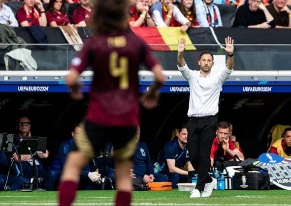 UEFA EURO, EM, Europameisterschaft,Fussball 2024: Belgien - Slowakei; 17.06.2024 Domenico Tedesco (Belgien, Cheftrainer) UEFA EURO 2024: Belgien - Slowakei; Frankfurt Arena, Frankfurt am Main; 17.06.2024 Copyright: xBEAUTIFULxSPORTS Buriakovx