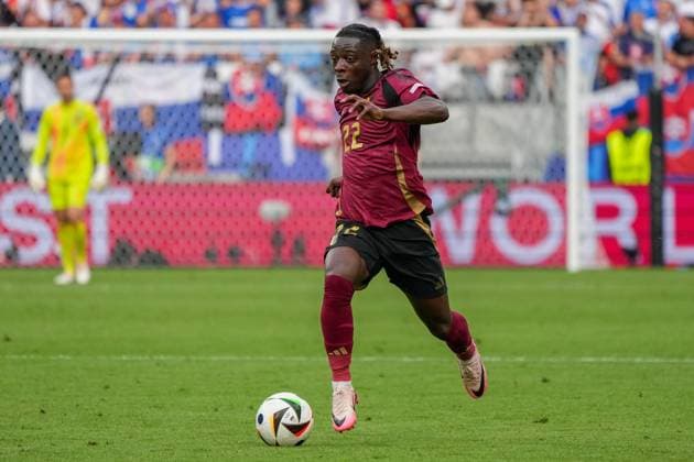Jeremy Doku (Belgien, Belgium, Belgie, Belgique, 22) - Frankfurt 17.06.2024: Belgien vs Slowakei, EURO2024 M9, Gruppe E, EM-Arena Frankfurt