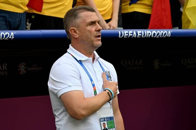 17.06.2024, xsltx, Fussball EM 2024, Rumänien - Ukraine emspor, v.l. Trainer Head Coach Sergii Rebrov (Ukraine) (DFL DFB REGULATIONS PROHIBIT ANY USE OF PHOTOGRAPHS as IMAGE SEQUENCES and or QUASI-VIDEO) München