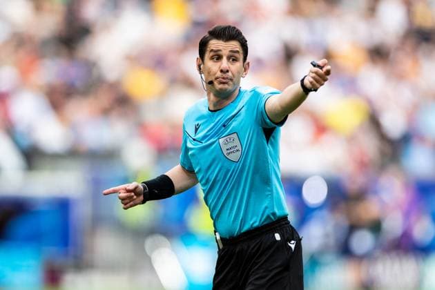 UEFA EURO, EM, Europameisterschaft,Fussball 2024: Belgien - Slowakei; 17.06.2024 Halil Umut Meler (Türkei, Schiedsrichter) UEFA EURO 2024: Belgien - Slowakei; Frankfurt Arena, Frankfurt am Main; 17.06.2024 Copyright: xBEAUTIFULxSPORTS Buriakovx