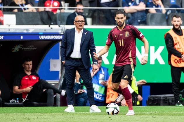 UEFA EURO, EM, Europameisterschaft,Fussball 2024: Belgien - Slowakei; 17.06.2024 Yannick Carasco (Belgien, 11) UEFA EURO 2024: Belgien - Slowakei; Frankfurt Arena, Frankfurt am Main; 17.06.2024 Copyright: xBEAUTIFULxSPORTS Buriakovx