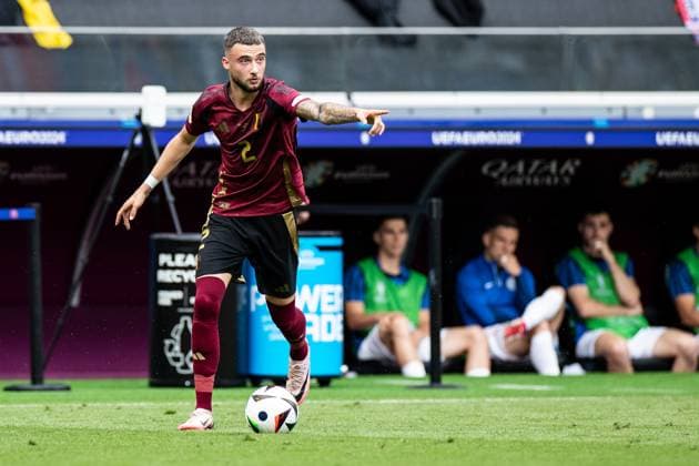 UEFA EURO, EM, Europameisterschaft,Fussball 2024: Belgien - Slowakei; 17.06.2024 Zeno Debast (Belgien, 2) UEFA EURO 2024: Belgien - Slowakei; Frankfurt Arena, Frankfurt am Main; 17.06.2024 Copyright: xBEAUTIFULxSPORTS Buriakovx