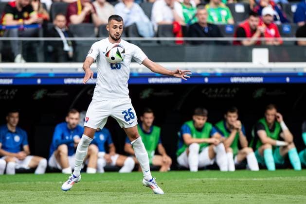 UEFA EURO, EM, Europameisterschaft,Fussball 2024: Belgien - Slowakei; 17.06.2024 Ivan Schranz (Slowakei, 26) UEFA EURO 2024: Belgien - Slowakei; Frankfurt Arena, Frankfurt am Main; 17.06.2024 Copyright: xBEAUTIFULxSPORTS Buriakovx