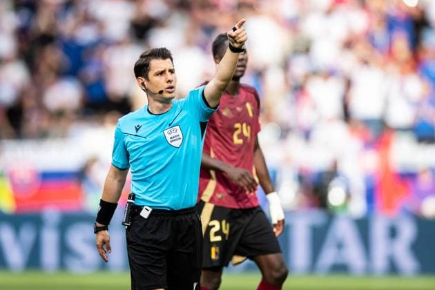UEFA EURO, EM, Europameisterschaft,Fussball 2024: Belgien - Slowakei; 17.06.2024 Halil Umut Meler (Türkei, Schiedsrichter) UEFA EURO 2024: Belgien - Slowakei; Frankfurt Arena, Frankfurt am Main; 17.06.2024 Copyright: xBEAUTIFULxSPORTS Buriakovx