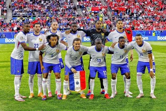 DUSSELDORF, Dusseldorf Arena ,17-06-2024 , European Football Championship Euro2024, Group stage match no.8 between Austria and France. Teamphoto France Austria - France(Euro2024)  x25519125x Copyright: