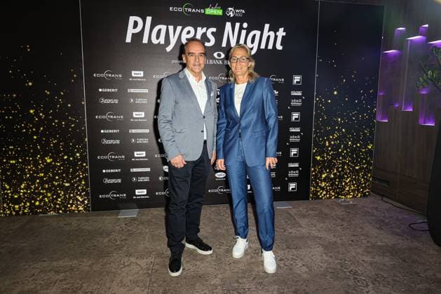 Gerhard Wilhelm Geschäftsführer Spielbank Berlin und Barbara Rittner (Turnierdirektorin ecotrans Ladies Open), ecotrans Ladies Open 2024 - Playersparty Spielbank Berlin, Berlin, LTTC Rot-Weiß , 17.06.2024, Copyright: xClaudioxGärtnerx