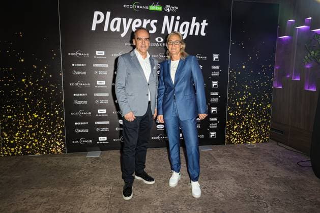 Gerhard Wilhelm Geschäftsführer Spielbank Berlin und Barbara Rittner (Turnierdirektorin ecotrans Ladies Open), ecotrans Ladies Open 2024 - Playersparty Spielbank Berlin, Berlin, LTTC Rot-Weiß , 17.06.2024, Copyright: xClaudioxGärtnerx