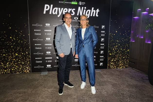 Gerhard Wilhelm Geschäftsführer Spielbank Berlin und Barbara Rittner (Turnierdirektorin ecotrans Ladies Open), ecotrans Ladies Open 2024 - Playersparty Spielbank Berlin, Berlin, LTTC Rot-Weiß , 17.06.2024, Copyright: xClaudioxGärtnerx