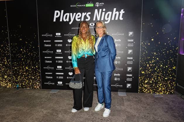 Coco GAUFF USA und Barbara Rittner (Turnierdirektorin ecotrans Ladies Open), ecotrans Ladies Open 2024 - Playersparty Spielbank Berlin, Berlin, LTTC Rot-Weiß , 17.06.2024, Copyright: xClaudioxGärtnerx