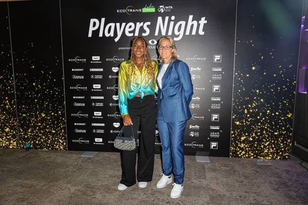 Coco GAUFF USA und Barbara Rittner (Turnierdirektorin ecotrans Ladies Open), ecotrans Ladies Open 2024 - Playersparty Spielbank Berlin, Berlin, LTTC Rot-Weiß , 17.06.2024, Copyright: xClaudioxGärtnerx