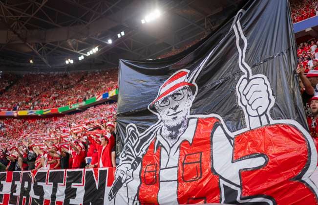 Duesseldorf, Germany. 17th Jun 2024. Fans of Austria Austria - France Österreich - Frankreich 15.06.2024