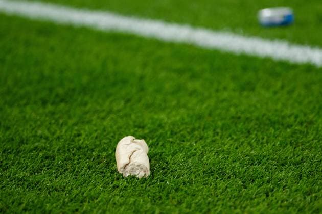 240617 A baguette on the pitch during the UEFA EURO, EM, Europameisterschaft,Fussball 2024 Football Championship match between Austria and France on June 17, 2024 in Düsseldorf. Photo: Jesper Zerman BILDBYRAN kod JZ JZ0540 fotboll football soccer fotball fotbolls-em europamästerskap em uefa euro uefa european football championship euro 2024 österrike austria frankrike france bbeng Copyright: JESPERxZERMAN BB240617JZ135