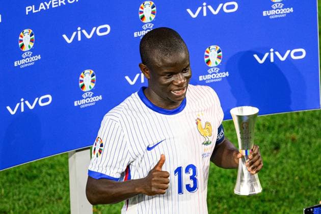 DUESSELDORF, GERMANY - 17 JUNE, 2024: N Golo Kante, The football match of EURO 2024 Austria vs France at Mercur Spiel Arena  Copyright: xVITALIIxKLIUIEVx