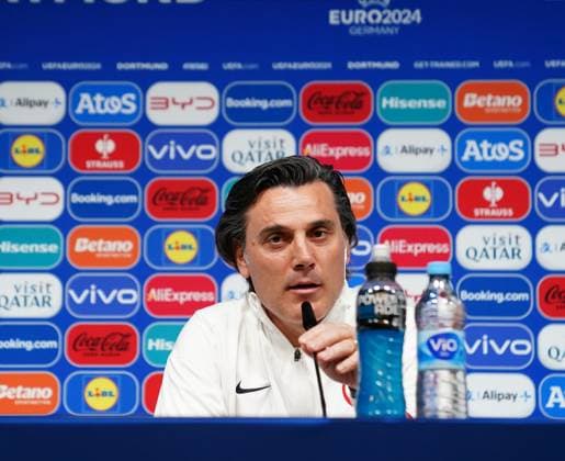 Vincenzo Montella... Turkish national team, Nationalteam coach Vincenzo Montella and football player Salih Özcan held a press conference, PK, Pressekonferenz in Dortmund, where they are for the Euro 2024 Championship, June 17, 2024. (Mehmet Topaloglu - Depo Photos) Copyright: MehmetxToplaoglux-xDepoxPhotos 18355668
