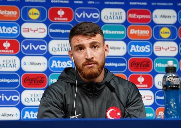 Salih Ozcan... Turkish national team, Nationalteam coach Vincenzo Montella and football player Salih Özcan held a press conference, PK, Pressekonferenz in Dortmund, where they are for the Euro 2024 Championship, June 17, 2024. (Mehmet Topaloglu - Depo Photos) Copyright: MehmetxToplaoglux-xDepoxPhotos 18355671