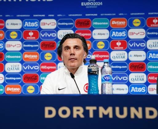 Vincenzo Montella... Turkish national team, Nationalteam coach Vincenzo Montella and football player Salih Özcan held a press conference, PK, Pressekonferenz in Dortmund, where they are for the Euro 2024 Championship, June 17, 2024. (Mehmet Topaloglu - Depo Photos) Copyright: MehmetxToplaoglux-xDepoxPhotos 18355674