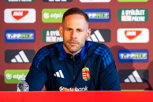 Peter Gulacsi (1, TW, Ungarn) bei der Pressekonferenz GER, Pressekonferenz Ungarische Nationalmannschaft, Fussball, Euro, UEFA, 17.06.2024, GER, Pressekonferenz Ungarische Nationalmannschaft, Fussball, Euro, UEFA, 17.06.2024 Weiler im Allgaeu Copyright: xEibner-Pressefoto FlorianxWolfx EP_FWF