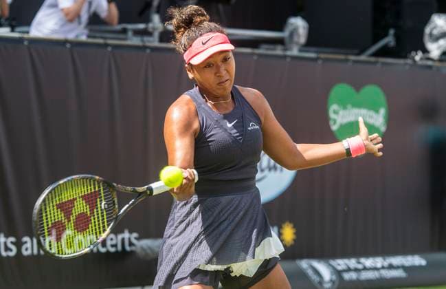 18.06.2024, WTA, Tennis Damen 500, Tennis, Damen, ecotrans Ladies Open 2024, Berlin, Einzel, 1. Runde, Naomi Osaka (Japan) - Qinwen Zheng (China) Naomi Osaka (Japan) Berlin Steffi-Graf-Stadion Berlin Deutschland