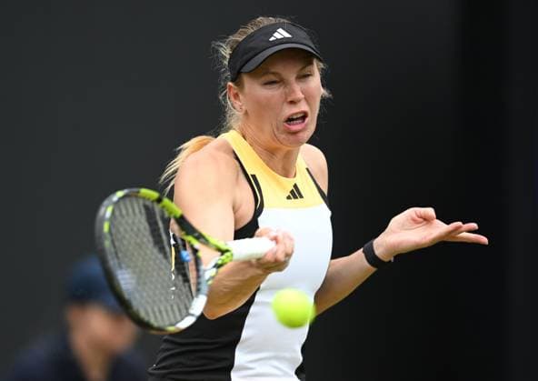 Sport Bilder des Tages Caroline Wozniacki of Denmark in action during her first round match Rothesay Classic Birmingham, Day 2, Tennis, Edgbaston Priory Club, Birmingham, UK - 18 June 2024  Copyright: xAnnaxGowthorpe Shutterstockx 14543313i