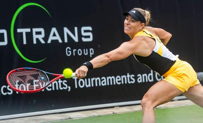 18.06.2024, WTA, Tennis Damen 500, Tennis, Damen, ecotrans Ladies Open 2024, Berlin, Einzel, 1. Runde, Angelique Kerber (Deutschland) - Linda Noskova (Tschechien) Angelique Kerber (Deutschland) Berlin Steffi-Graf-Stadion Berlin Deutschland