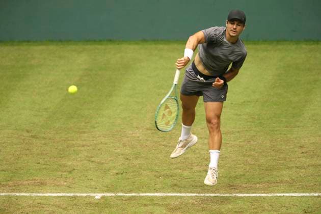 photo : Marcos GIRN (USA) Tennis-Turnier Terra Wortmann Cup im Gerry Weber Sportpark (OWL-Arena) in Halle Westfalen Di. 18.06.2024