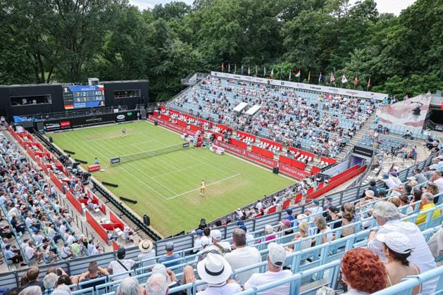 Zuschauer im Steffi-Graf-Stadion beim Match von Linda Noskova (CZE) und Angelique Kerber (GER), ecotrans Ladies Open 2024, Berlin, LTTC Rot-Weiß , 18.06.2024, Copyright: xClaudioxGärtnerx