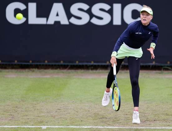 18th June 2024; Edgbaston Priory Club, Birmingham, England: Rothesay Tennis Classic Birmingham, Day 2; Harriet Dart (GBR) in her womens singles match against Moyuka Uchijima (JPN)  ActionPlus12656278 RogerxEvans