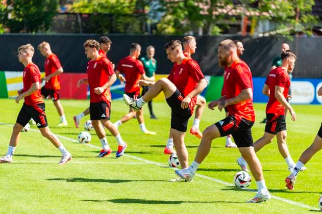 Abschlusstraining in Weiler vor dem Spiel in Stuttgart gegen Deutschland mit Willi Orban (6, Ungarn)