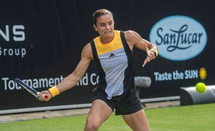 18.06.2024, WTA, Tennis Damen 500, Tennis, Damen, ecotrans Ladies Open 2024, Berlin, Einzel, 1. Runde, Victoria Azarenka (Weißrussland) - Maria Sakkari (Griechenland) Maria Sakkari (Griechenland) Berlin Steffi-Graf-Stadion Berlin Deutschland
