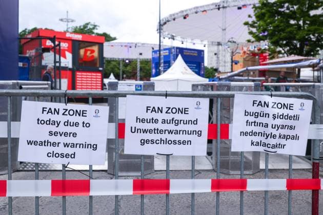 18.06.2024, Fussball, Europameisterschaft 2024, EM2024, Türkei - Georgien, Fanzonen bleiben wegen einer Unwetterwarnung geschlossen, Dortmund Innenstadt NRW Deutschland xRHR-FOTO DEx Copyright: DennisxEwert RHR-FOTOx RHR-FOTO DE