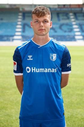 Philipp Hercher (1. FC Magdeburg,27) - 2. Fußball Bundesliga Saison 2024-2025 Fototermin 1. FC Magdeburg mit Neuzugänge und Mannschaft im neuen Heimtrikot in der AVNET Arena in Magdeburg - Fußball,Mann,Männer,Deutschland,18.06.2024