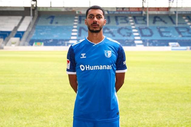 Tarek Chahed (1. FC Magdeburg,34) - 2. Fußball Bundesliga Saison 2024-2025 Fototermin 1. FC Magdeburg mit Neuzugänge und Mannschaft im neuen Heimtrikot in der AVNET Arena in Magdeburg - Fußball,Mann,Männer,Deutschland,18.06.2024