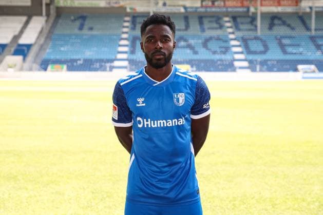 Daniel Heber (1. FC Magdeburg,15) - 2. Fußball Bundesliga Saison 2024-2025 Fototermin 1. FC Magdeburg mit Neuzugänge und Mannschaft im neuen Heimtrikot in der AVNET Arena in Magdeburg - Fußball,Mann,Männer,Deutschland,18.06.2024