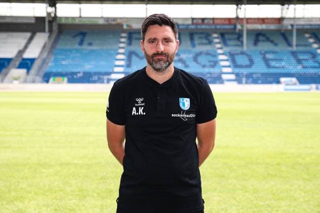 Co-Trainer Andre Kilian (1. FC Magdeburg) - 2. Fußball Bundesliga Saison 2024-2025 Fototermin 1. FC Magdeburg mit Neuzugänge und Mannschaft im neuen Heimtrikot in der AVNET Arena in Magdeburg - Fußball,Mann,Männer,Deutschland,18.06.2024
