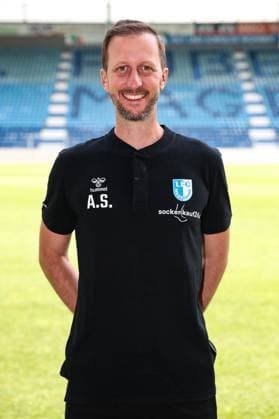 Co-Trainer Andreas Schumacher (1. FC Magdeburg) - 2. Fußball Bundesliga Saison 2024-2025 Fototermin 1. FC Magdeburg mit Neuzugänge und Mannschaft im neuen Heimtrikot in der AVNET Arena in Magdeburg - Fußball,Mann,Männer,Deutschland,18.06.2024