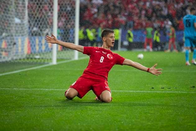 UEFA EURO, EM, Europameisterschaft,Fussball 2024: Türkei - Georgien; 18.06.2024 Arda Güler (Türkei, 8) jubelt nach seinem Tor. UEFA EURO 2024: Türkei - Georgien; Stadion Dortmund, Dortmund am 18.06.2024 Copyright: xBEAUTIFULxSPORTS Meuselx