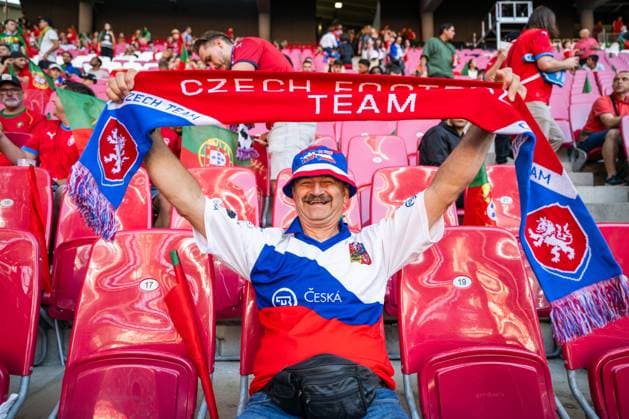 Fan warm up for Portugal v Czech Republic, UEFA EURO, EM, Europameisterschaft,Fussball 2024 Leipzig, Germany. 18th, June 2024. Football fans of Czechia are getting ready for the UEFA Euro 2024 match in Group F between Portugal and Czech Republic at Red Bull Arena in Leipzig. Leipzig Germany  Copyright: xGonzalesxPhoto FrederikkexJensenx