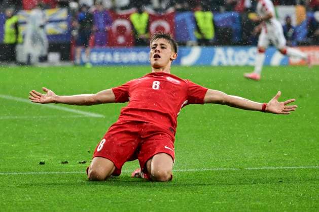 Torjubel zum 2:1 durch Arda Gueler 8 (Tuerkei), Türkei vs. Georgien, Fussball, UEFA EURO, EM, Europameisterschaft,Fussball 2024, Gruppenphase, 1. Spieltag, 18.06.2024 Dortmund Nordrhein-Westfalen Deutschland