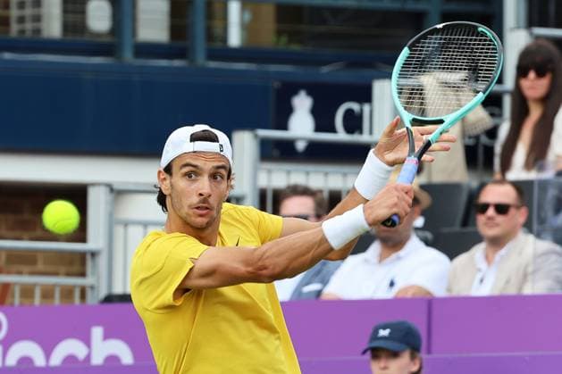 TENNIS - ATP, Tennis Herren Queen s Club Championships LONDON,ENGLAND,18.JUN.24 - TENNIS - ATP World Tour, Queen s Club Championships. Image shows Lorenzo Musetti (ITA).  GEPAxpictures xAlanxGrieves