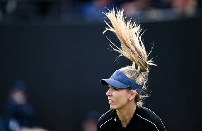 Katie Boulter of Great Britain in action during her first round match Rothesay Classic Birmingham, Day 2, Tennis, Edgbaston Priory Club, Birmingham, UK - 18 June 2024  Copyright: xAnnaxGowthorpe Shutterstockx 14543313cq