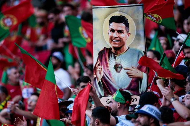 UEFA EURO 2024: Portugal - Tschechien; 18.06.2024 Cristiano Ronaldo dos Santos Aveiro (Portugal, 7) als Heiligenbild UEFA EURO 2024: Portugal - Tschechien; Leipzig Stadium, Leipzig am 18.06.2024 Copyright: xBEAUTIFULxSPORTS Wunderlx
