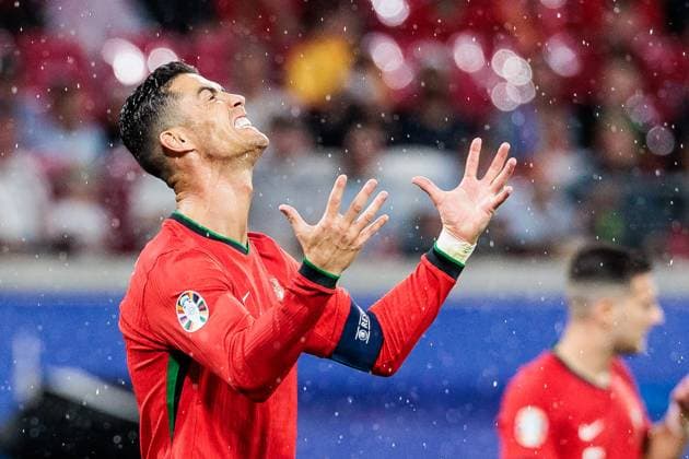UEFA EURO 2024: Portugal - Tschechien; 18.06.2024 Cristiano Ronaldo dos Santos Aveiro (Portugal, 7) frustriert, gestikuliert, verzieht das Gesicht UEFA EURO 2024: Portugal - Tschechien; Leipzig Stadium, Leipzig am 18.06.2024 Copyright: xBEAUTIFULxSPORTS Wunderlx