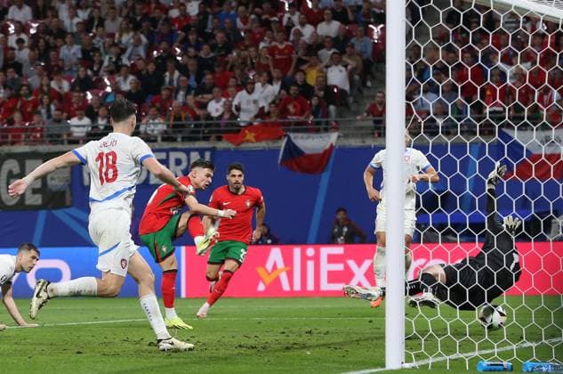 - Portugal v Czech Republic, UEFA EURO, EM, Europameisterschaft,Fussball 2024, Group Stage, Group F, Football Stadium Leipzig, RedBull Arena, Leipzig, Germany - 18th June 2024. GOAL 2-1, Francisco Conceicao of Portugal & Porto scores to put Portugal 2-1 ahead. - Portugal v Czech Republic, UEFA Euro 2024, Group Stage, Group F, Football Stadium Leipzig, RedBull Arena, Leipzig, Germany - 18th June 2024. Leipzig, Football Stadium Leipzig RedBull Arena Germany Copyright: xDanxWeirx CP_Portugal_Czechia_216