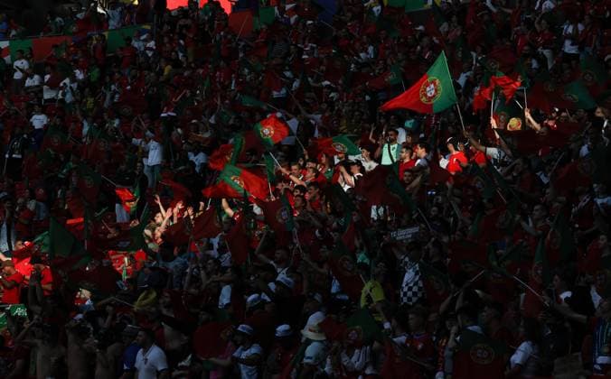 (240619) -- LEIPZIG, June 19, 2024 -- Supporters of Portugal cheer for the team before the UEFA EURO, EM, Europameisterschaft,Fussball 2024 Group F match between Portugal and the Czech Republic in Leipzig, Germany on June 18, 2024. ) (SP)GERMANY-LEIPZIG-FOOTBALL-EURO2024-PORTUGAL VS THE CZECH REPUBLIC BaixXuefei 