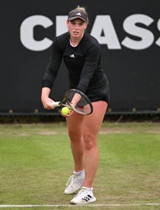 Amelia Rajecki of Great Britain in action during her first round match Rothesay Classic Birmingham, Day 2, Tennis, Edgbaston Priory Club, Birmingham, UK - 18 June 2024  Copyright: xAnnaxGowthorpe Shutterstockx 14543313dm
