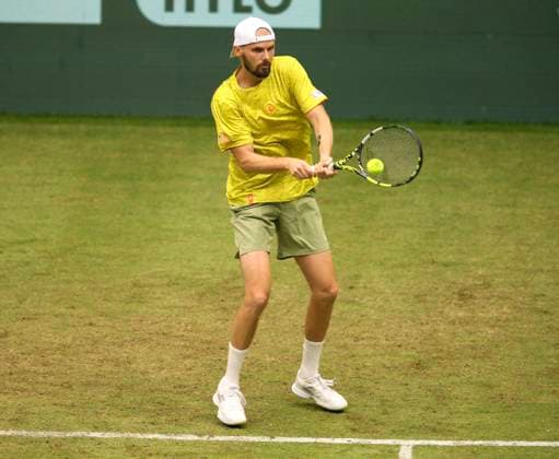 photo : Oscar Otte (GER) verliert in 3 Sätzen gegen Zverev Tennis-Turnier Terra Wortmann Cup im Gerry Weber Sportpark (OWL-Arena) in Halle Westfalen Di. 18.06.2024